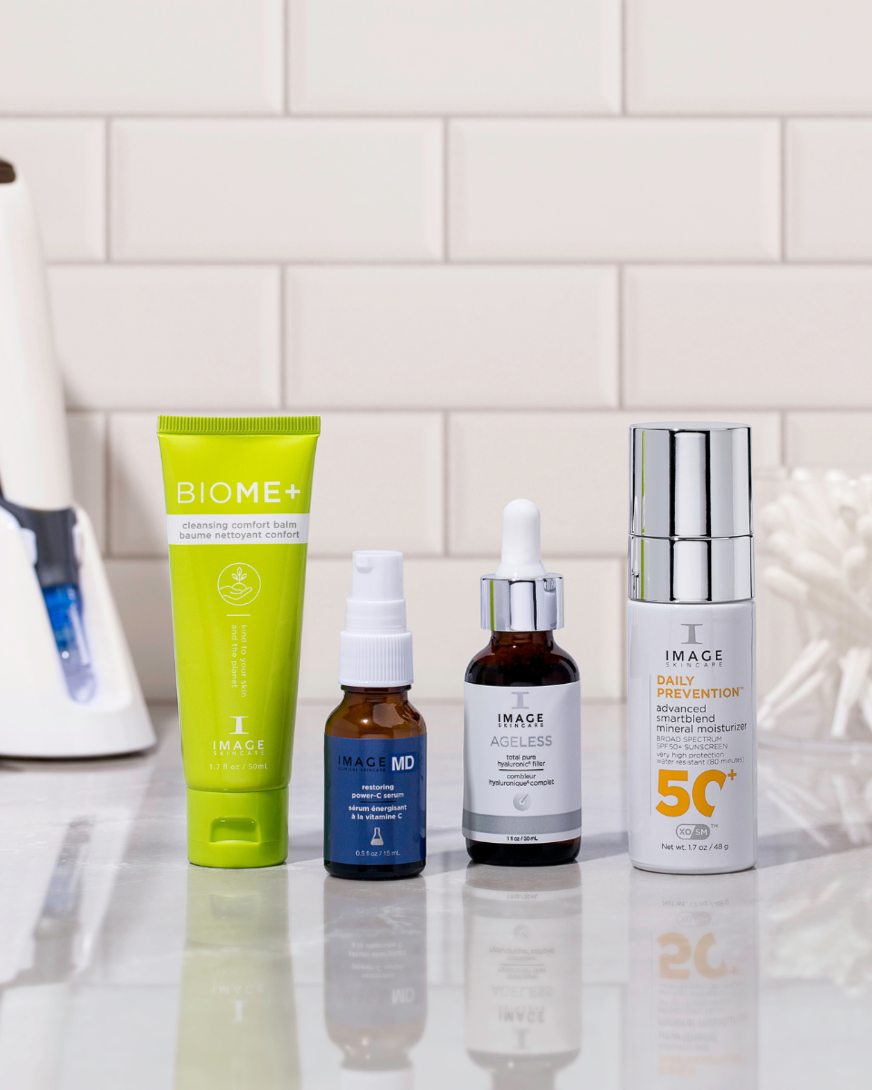 IMAGE Skincare Post-Resurfacing Skincare System Bottles
