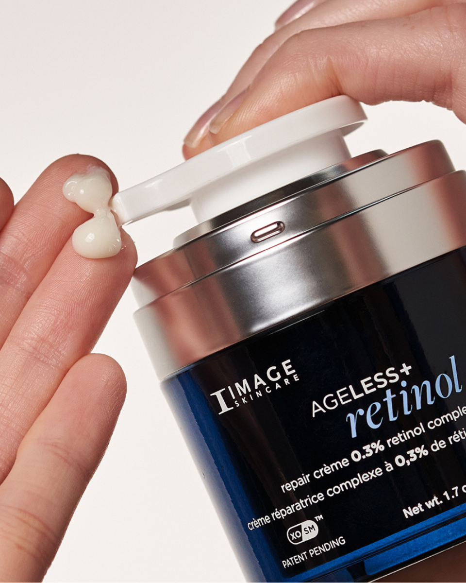 Silky texture of IMAGE AGELESS+ retinol repair