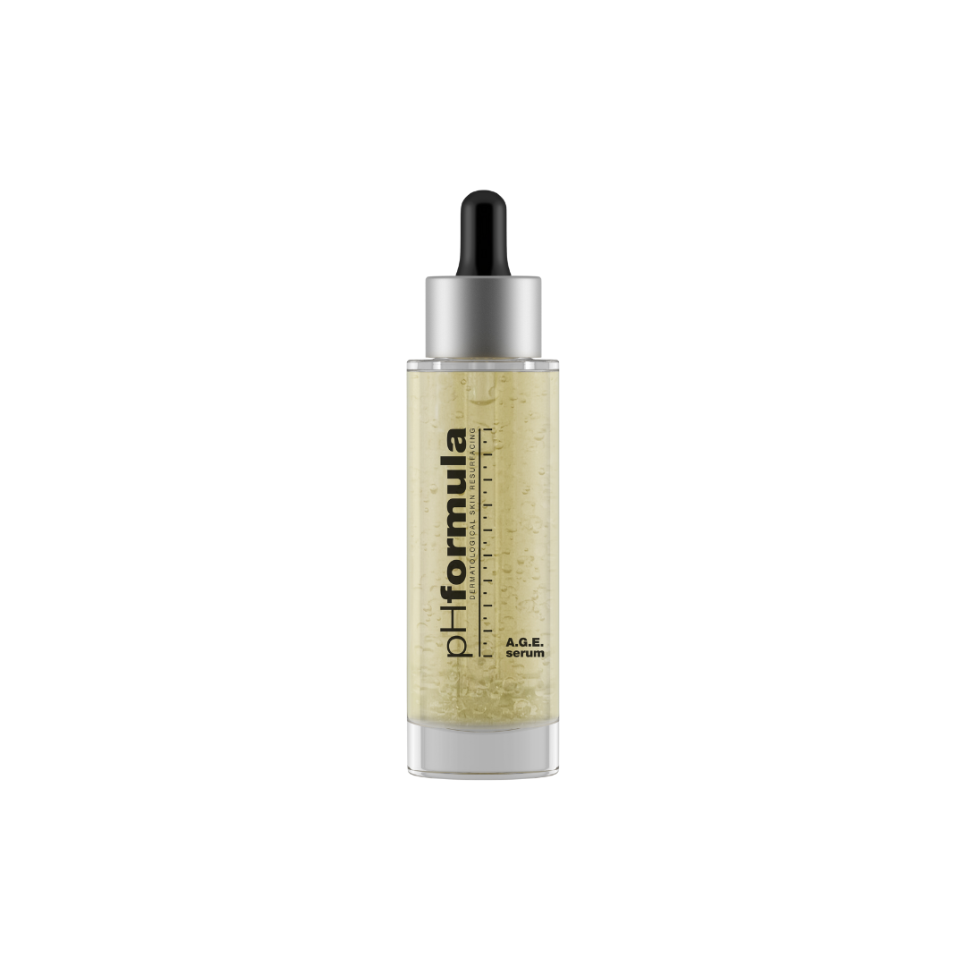 Close-up of phFormula AGE Serum bottle