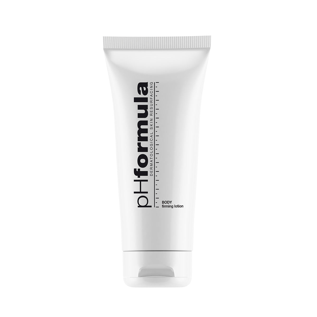 Close-up of phFormula BODY firming lotion bottle.