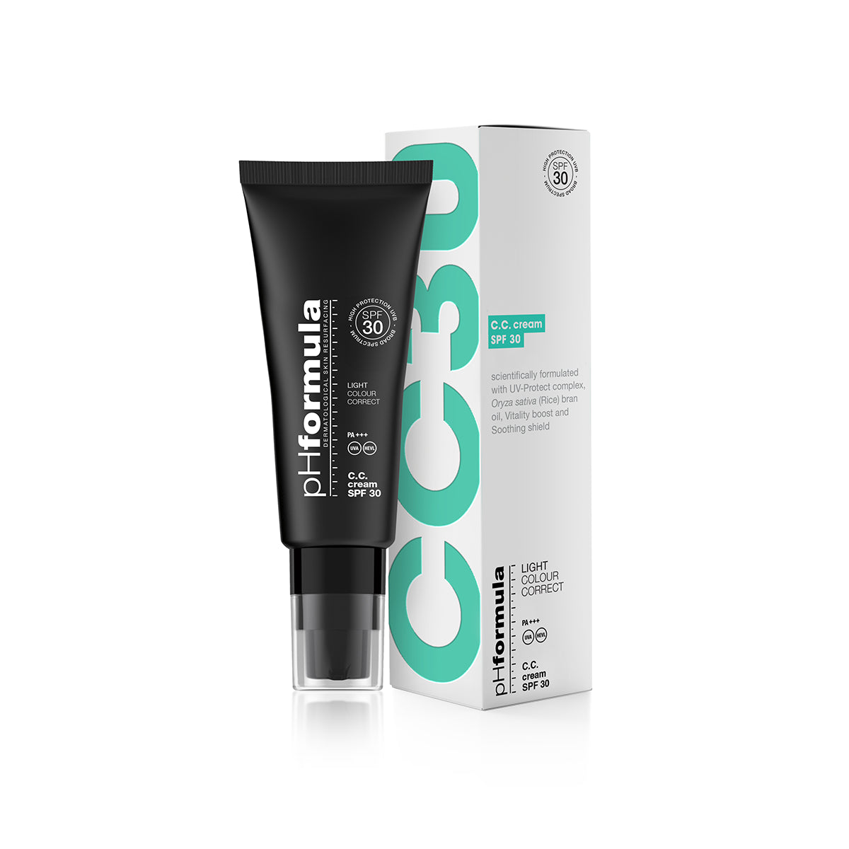 CC Cream SPF 30+ product with box in light shade