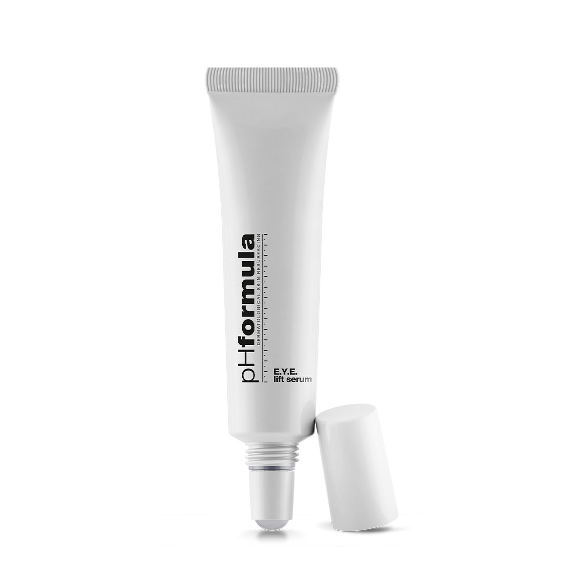 Close-up of phFormula EYE lift serum roller-ball applicator.