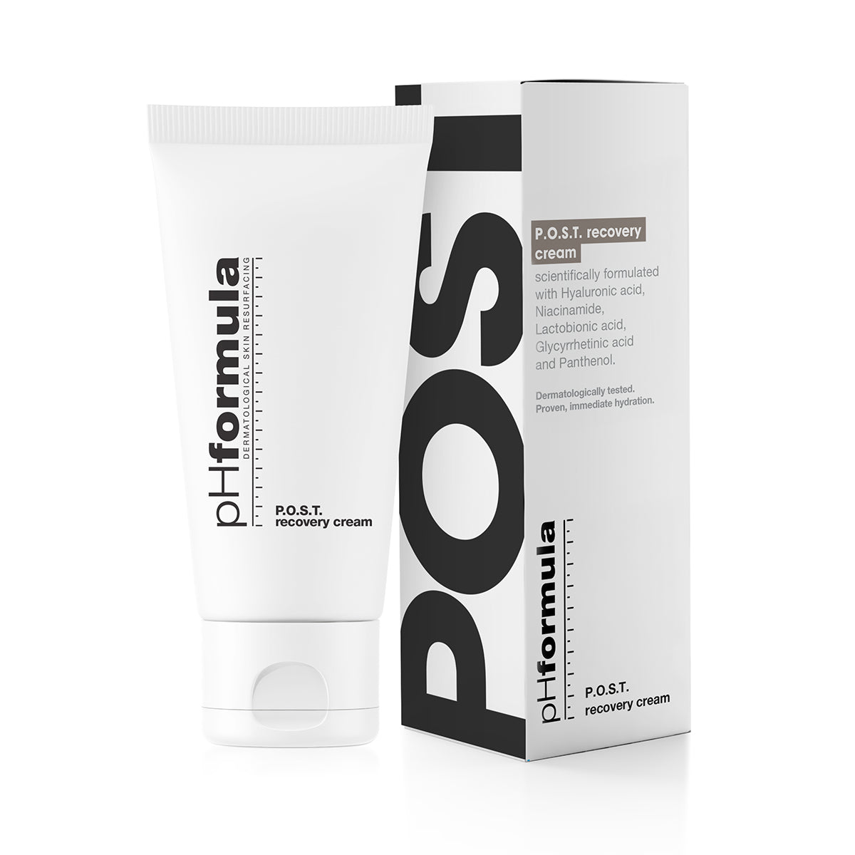 Image of phFormula POST Recovery Cream, a calming and restorative moisturizer designed to soothe and repair the skin.