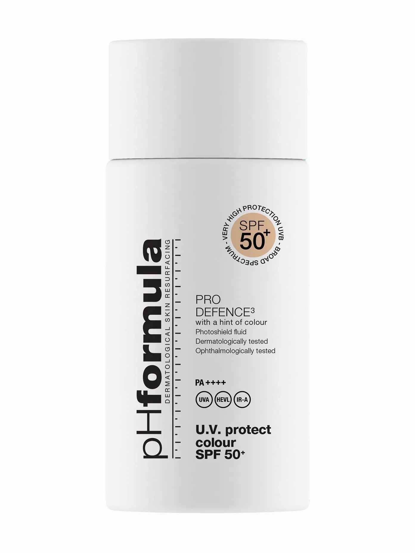 phFormula UV Protect SPF50+ PRO DEFENCE3 titnted bottle – invisible fluid formula