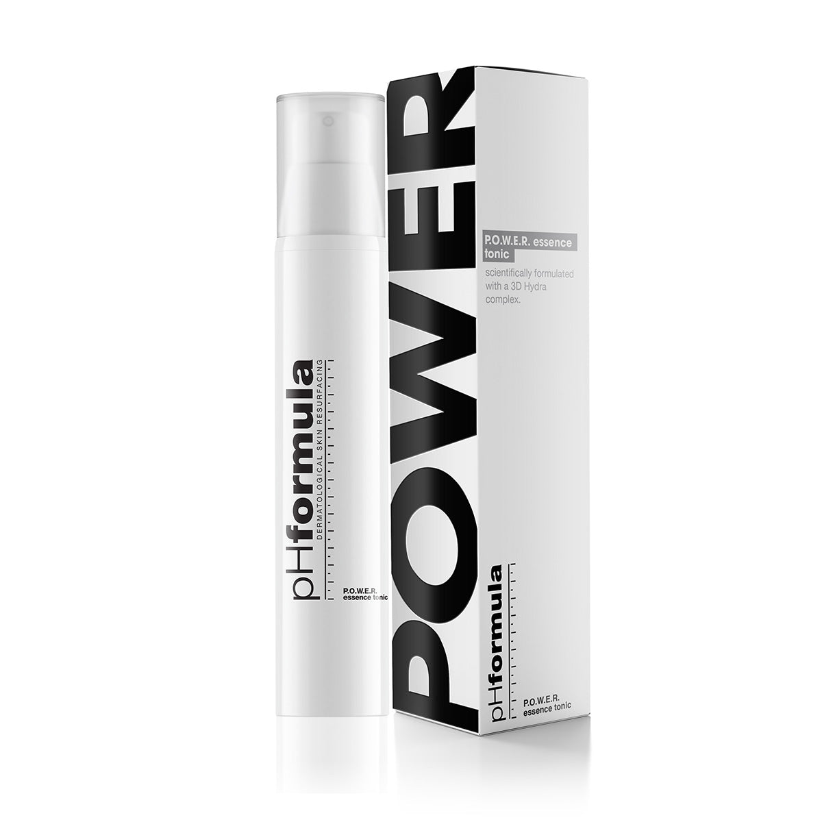 Image of phFormula P.O.W.E.R. essence tonic, a powerful facial tonic with a box.