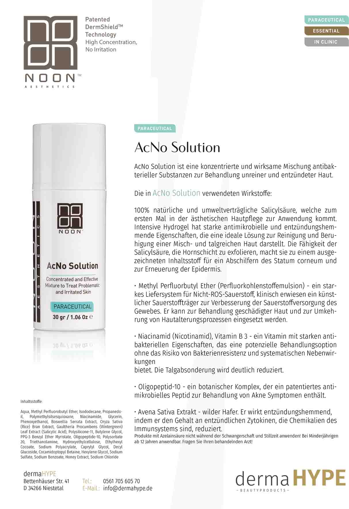 AcNo Solution Leaflet | Yuliskin.de