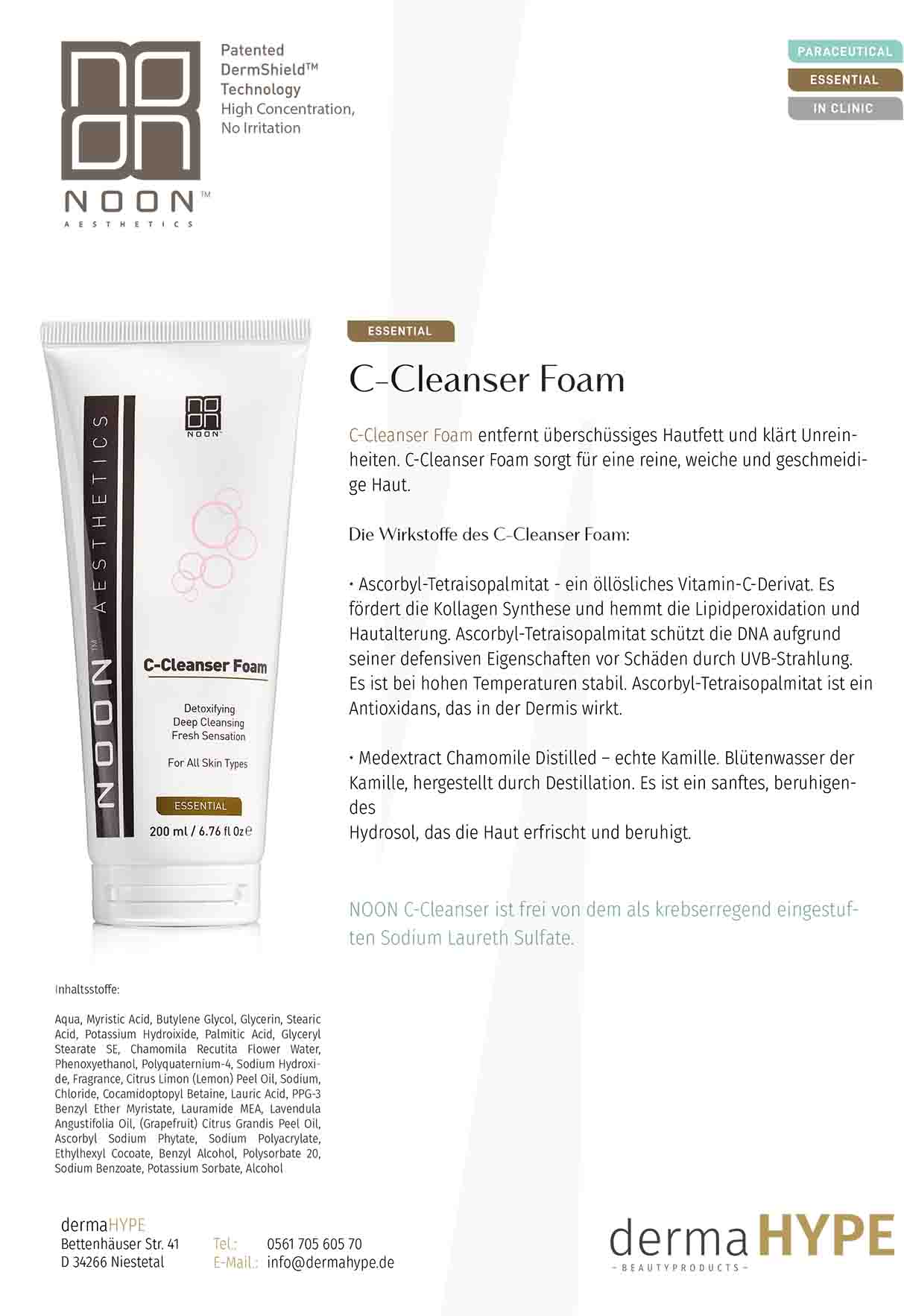 C-Cleanser Foam leaflet | Yuliskin Kosmetik Studio