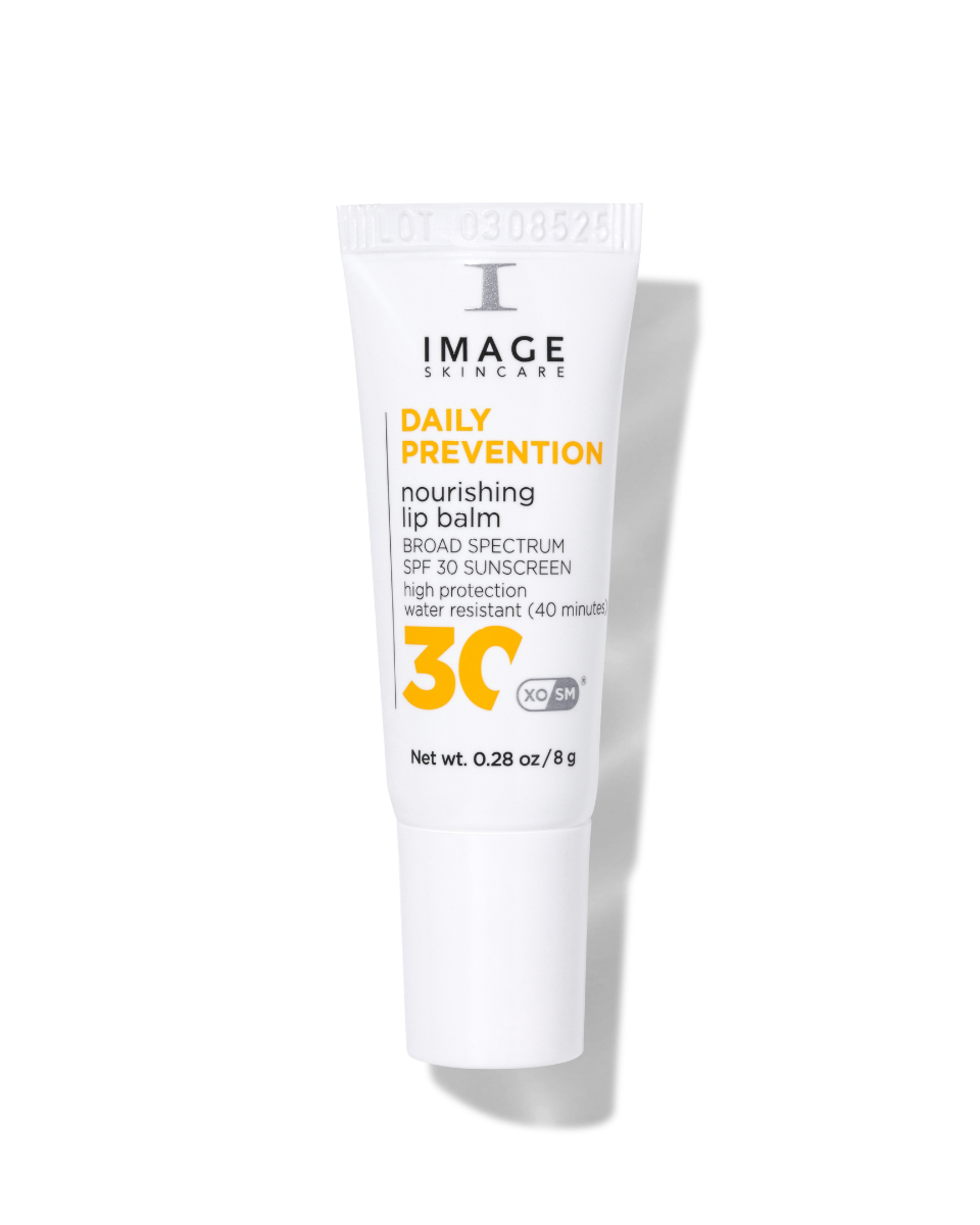 IMAGE Skincare DAILY PREVENTION Nourishing Lip Balm SPF 30 tube on white background