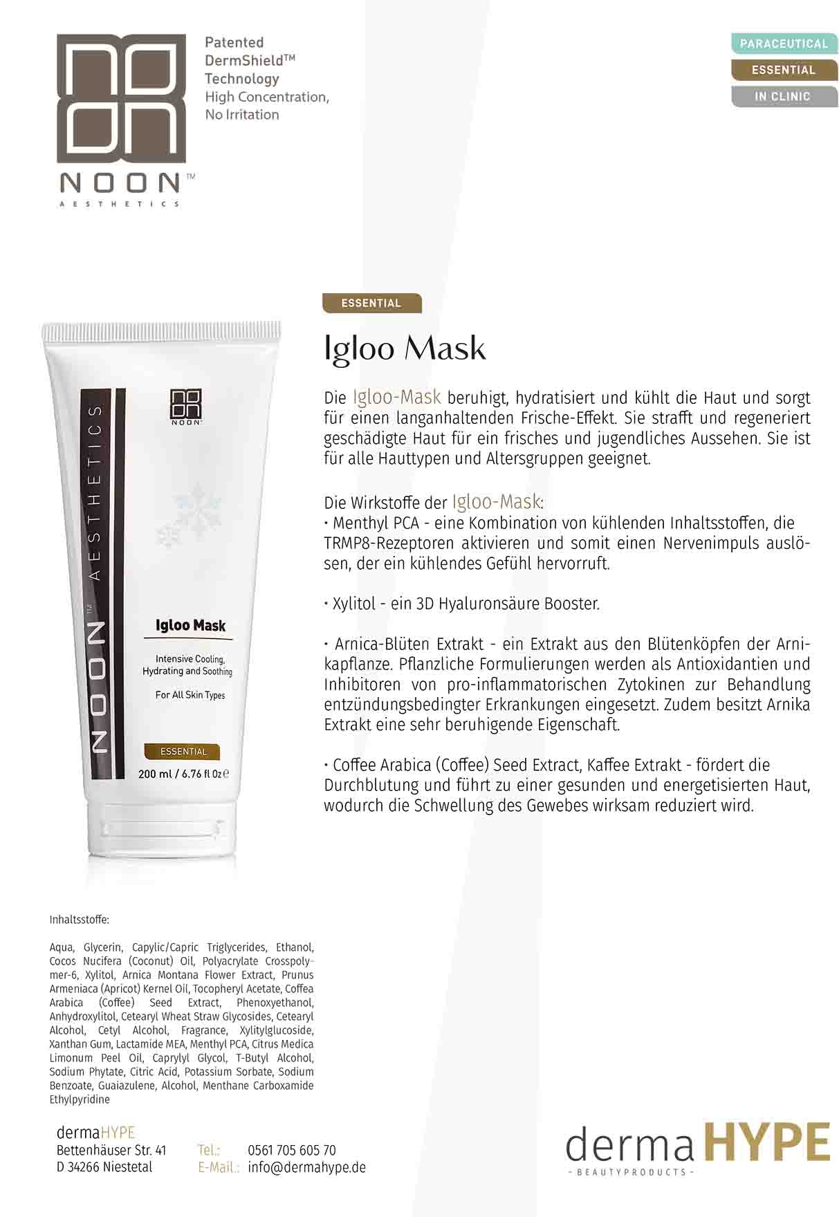 Igloo Mask Leaflet | Yuliskin Kosmetik Studio