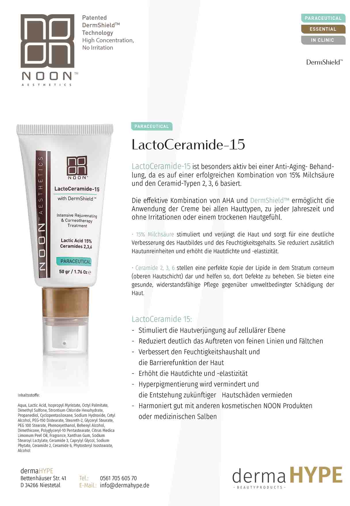 LactoCeramide-15 leaflet |  Yuliskin Kosmetik Studio