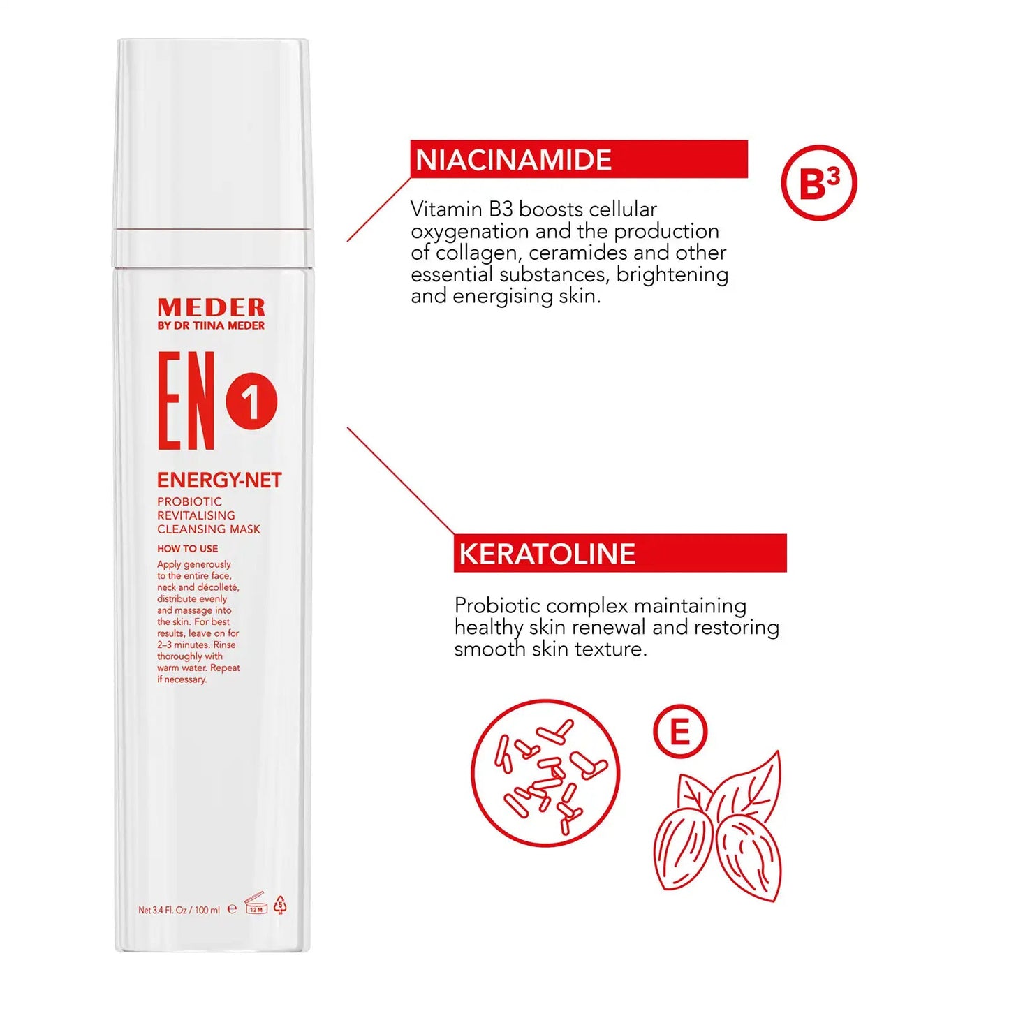 MEDER Energy-Net revitalising cleansing mask for dull and mature skin