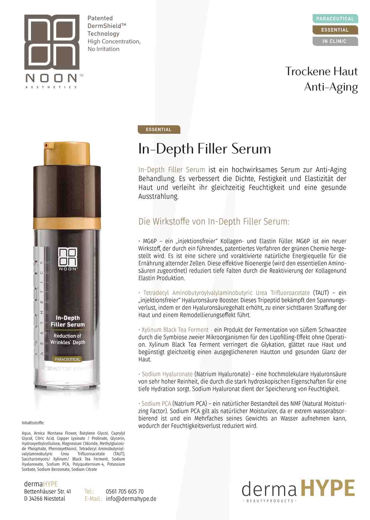 In-Depth Filler Serum Leaflet