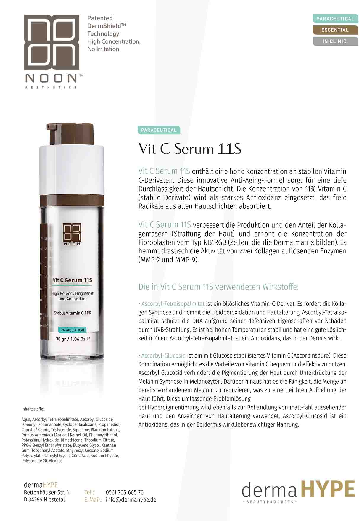 Vit C Serum 11S Leaflet  | Yuliskin Kosmetik Studio