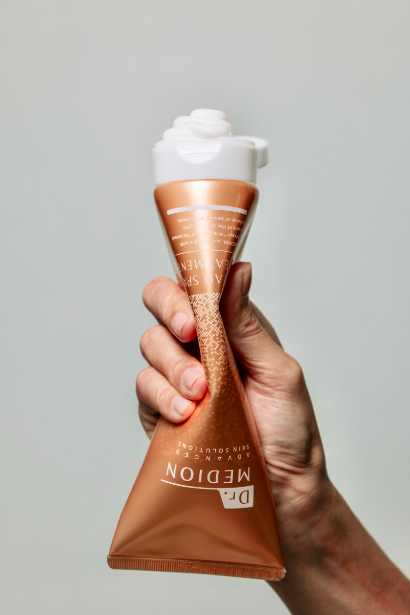 Dr. Medion Head Spa Treatment bottle on a white background.