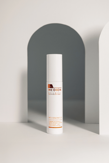 Dr. Medion VC Essence+ serum bottle close-up