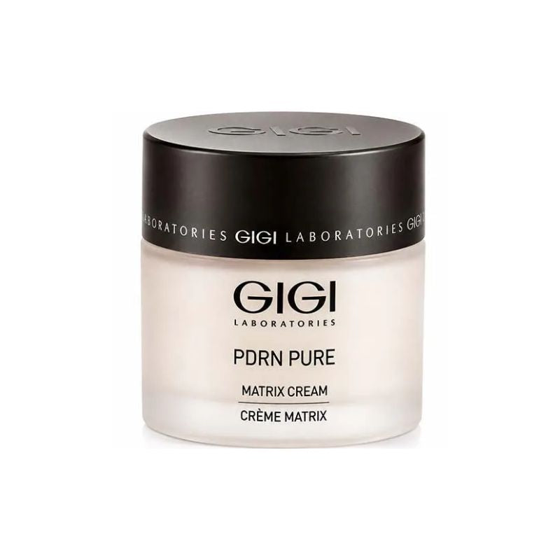 GIGI PDRN PURE Matrix Cream face cream in a white jar with a black lid