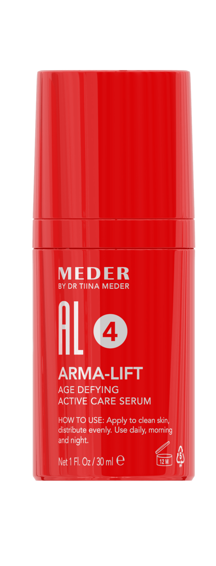MEDER Arma-Lift Concentrate (4AL) tube back label with product description and usage instructions