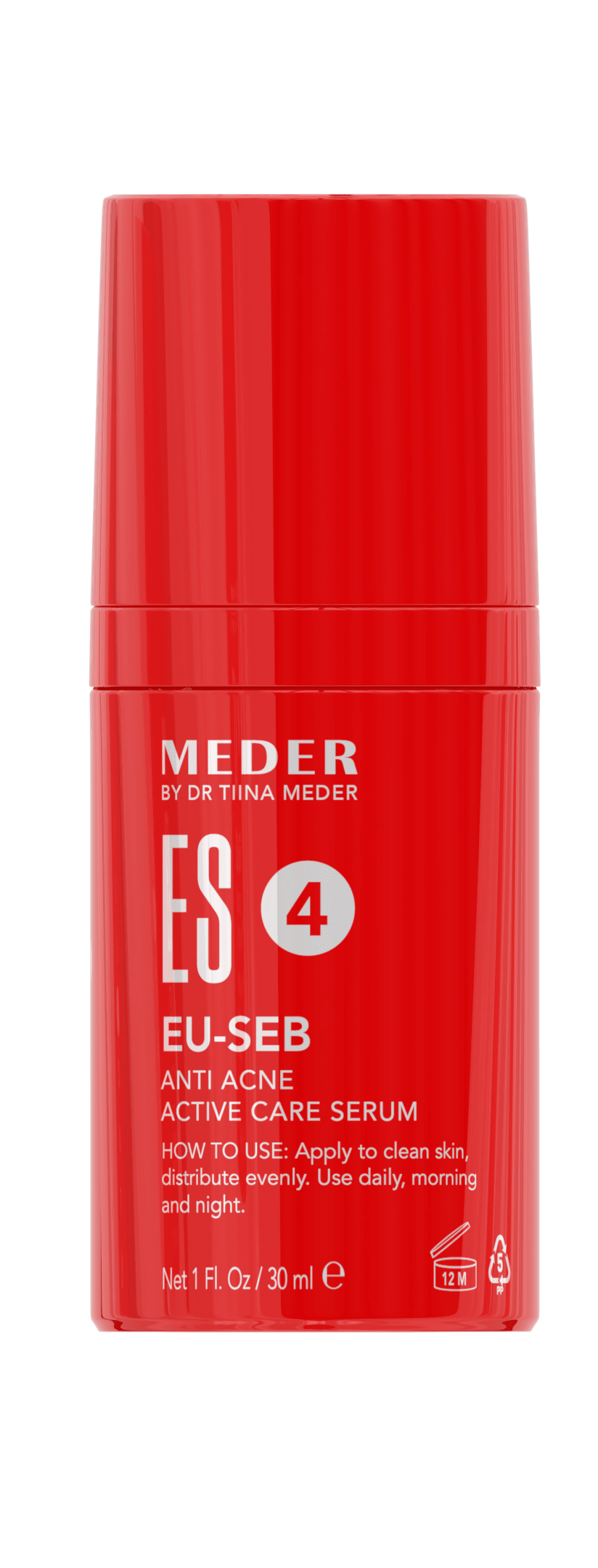 MEDER Eu-Seb Concentrate (4ES) tube back label with product description and usage instructions