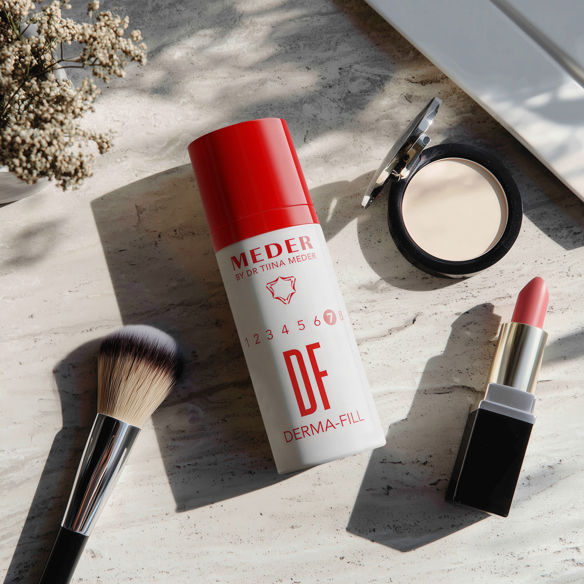 MEDER Derma-Fill Cream application detail on skin