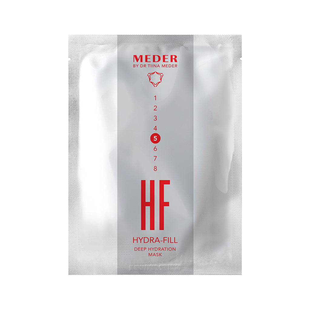 MEDER Hydra-Fill sheet mask sachet, front of pack