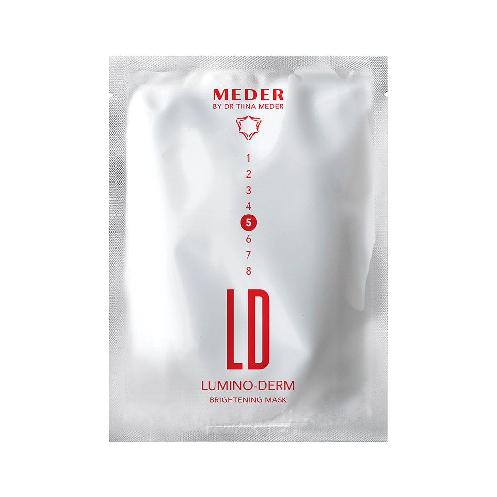 MEDER Lumino-Derm Mask, single foil sachet, front packshot