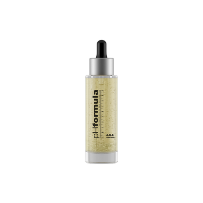 Close-up of phFormula AGE Serum bottle
