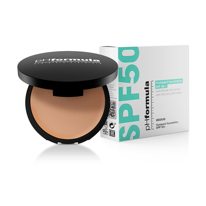 phFormula Compact Foundation SPF 50+ in medium shade with a box