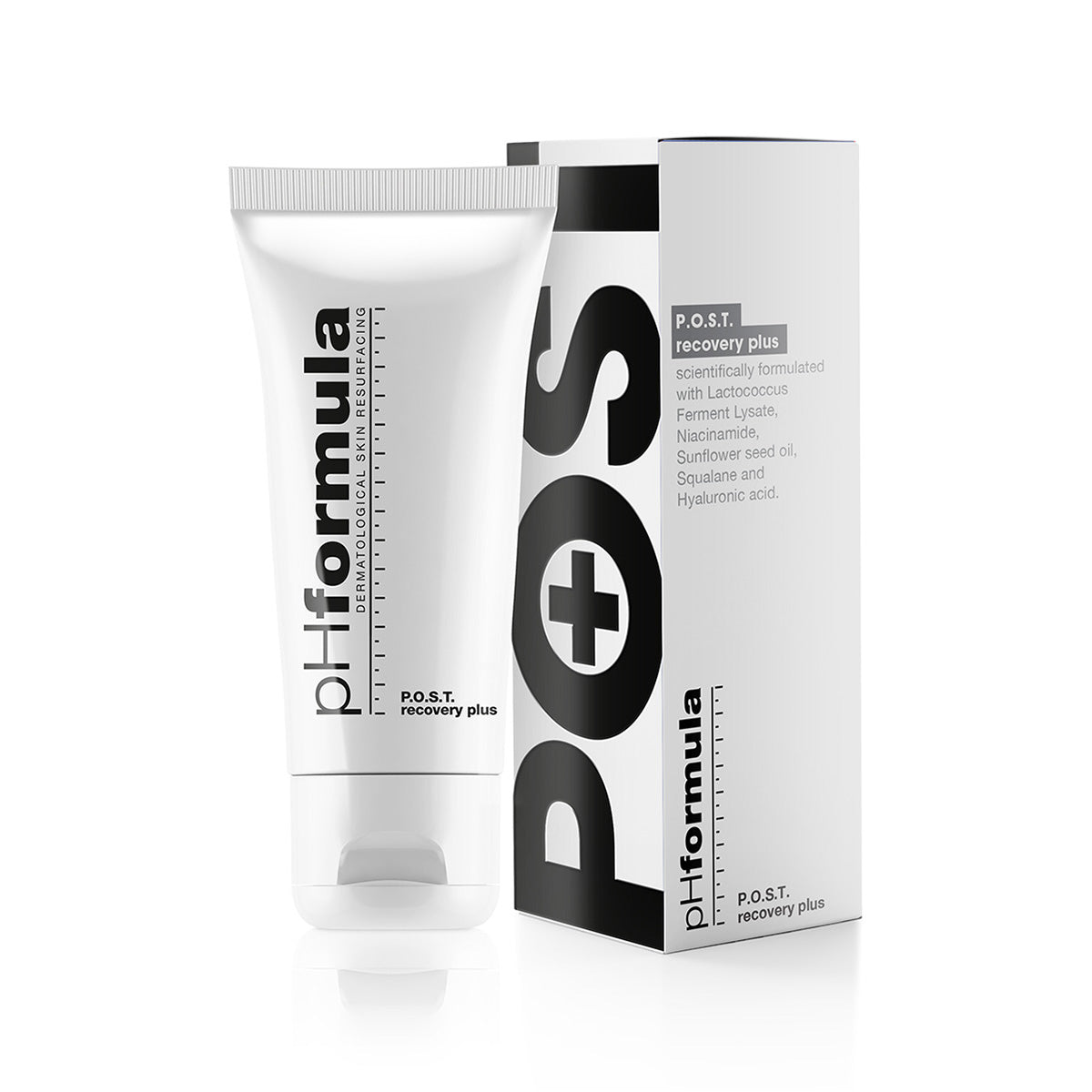 Image of phFormula POST recovery cream, a soothing and repairing moisturizer.