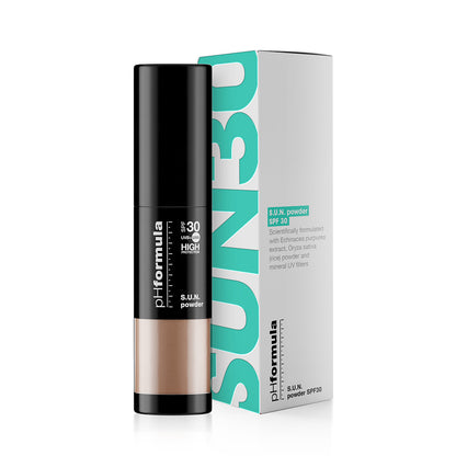 phFormula SUN Powder SPF 30 product with box