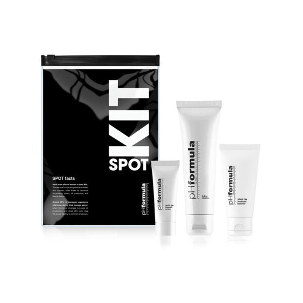 pHformula SPOT ON kit, a 3-step skincare set for blemish-prone, oily skin