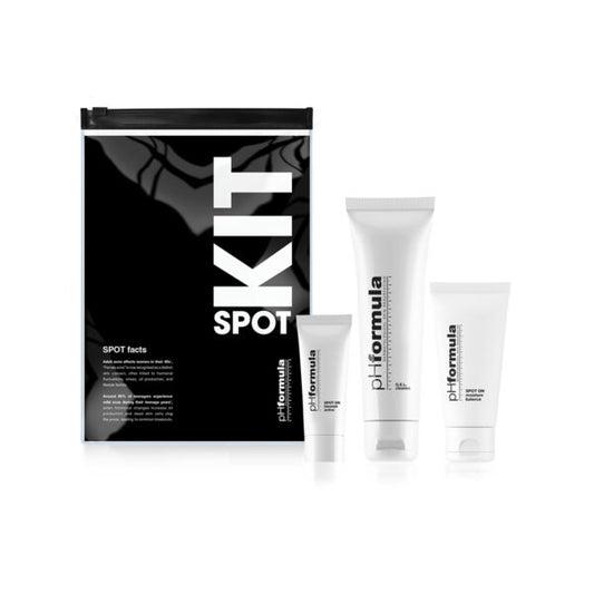 pHformula SPOT ON kit, a 3-step skincare set for blemish-prone, oily skin