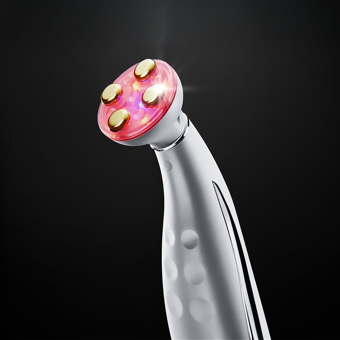 Clione Fit 2.0 facial device with gold-plated heads for skin lifting and rejuvenation