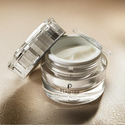 Plamine Emollient Rich Cream jar, 50 g, front view