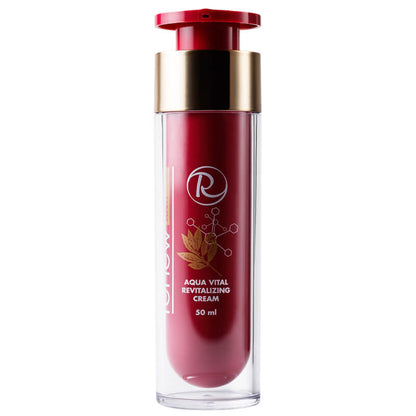 Renew Aqua Vital Revitalizing Cream product displayed in a jar.
