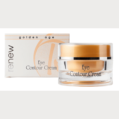 Close-up of Renew Eye Contour Cream next to product box