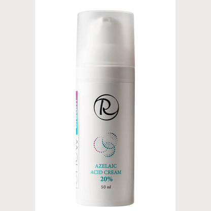 Close-up of Renew Azelaic Acid Cream 20% tube - treat pigmentation naturally