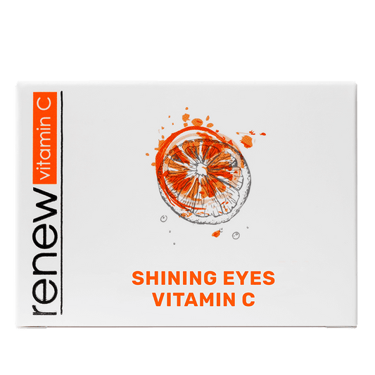 Renew Shining Eyes Vitamin C Eye Cream with box - Anti-aging solution for dark circles.