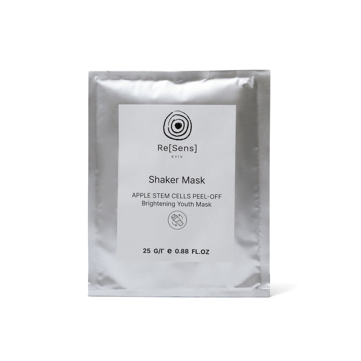 Re[Sens] Apple Stem Cells Peel-Off Shaker Mask 25 g single-dose sachet, front of pack