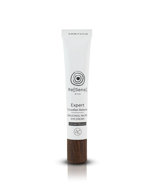 Re[Sens] Bakuchiol Neuro Eye Cream 15 ml white aluminium tube with wooden cap